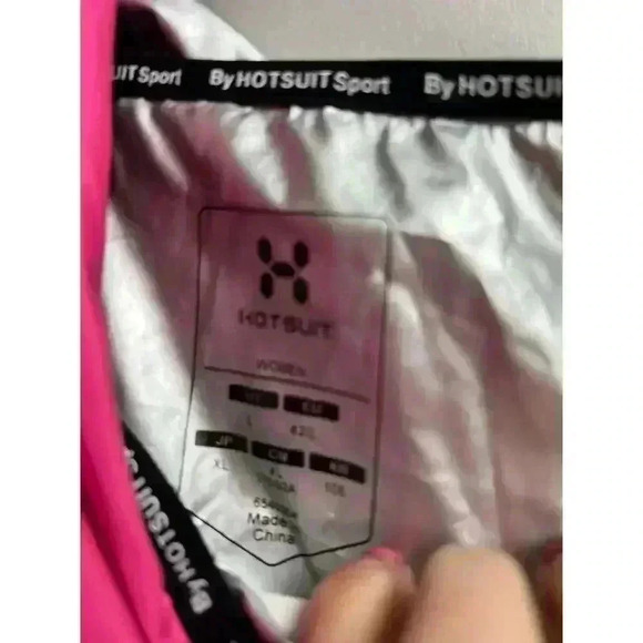 Hot Suit Sauna Jacket Women's Pink Black Large - Picture 8 of 13